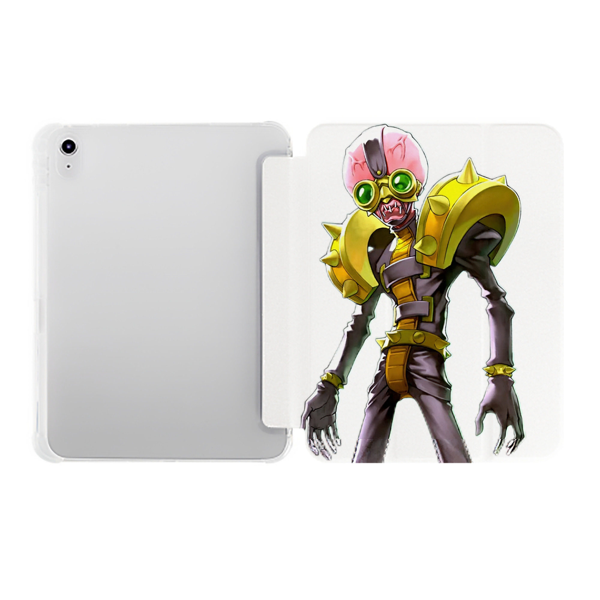 （画像用） 遊☆戯☆王 Yu-Gi-Oh! IPad ケース ペン収納付き 三つ折りスタンド PUレザー×シリコン 対応機種9.5/10.5/10.9インチ